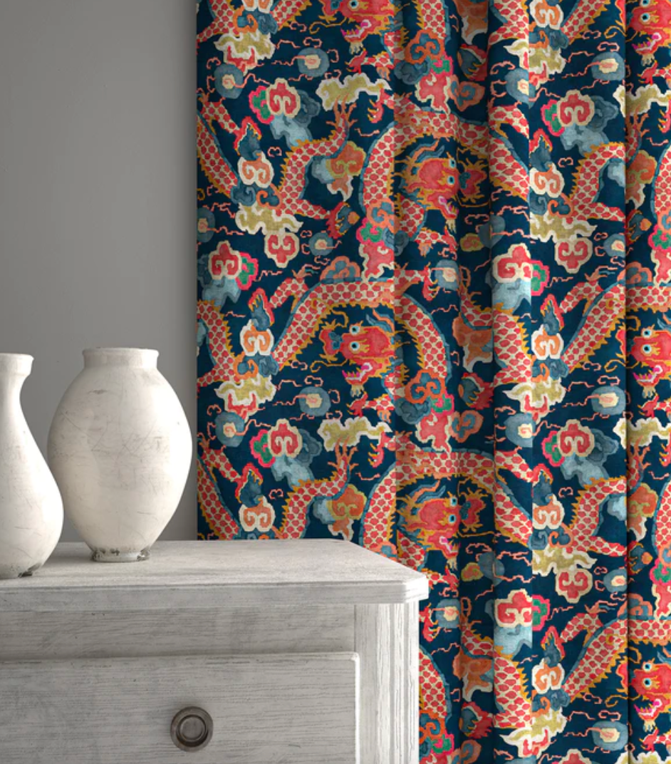 Twilight - Double Dragon by Linwood - Fabric, Curtains, Roman Blinds