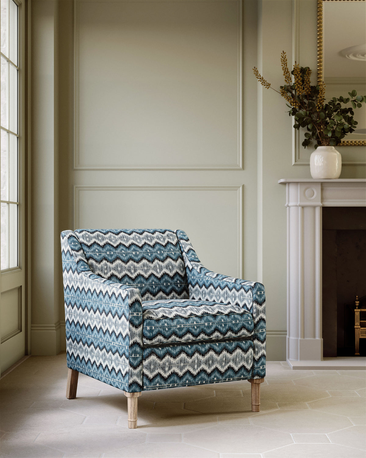 James Hare Mirage Blue Made to Measure Roman Blinds