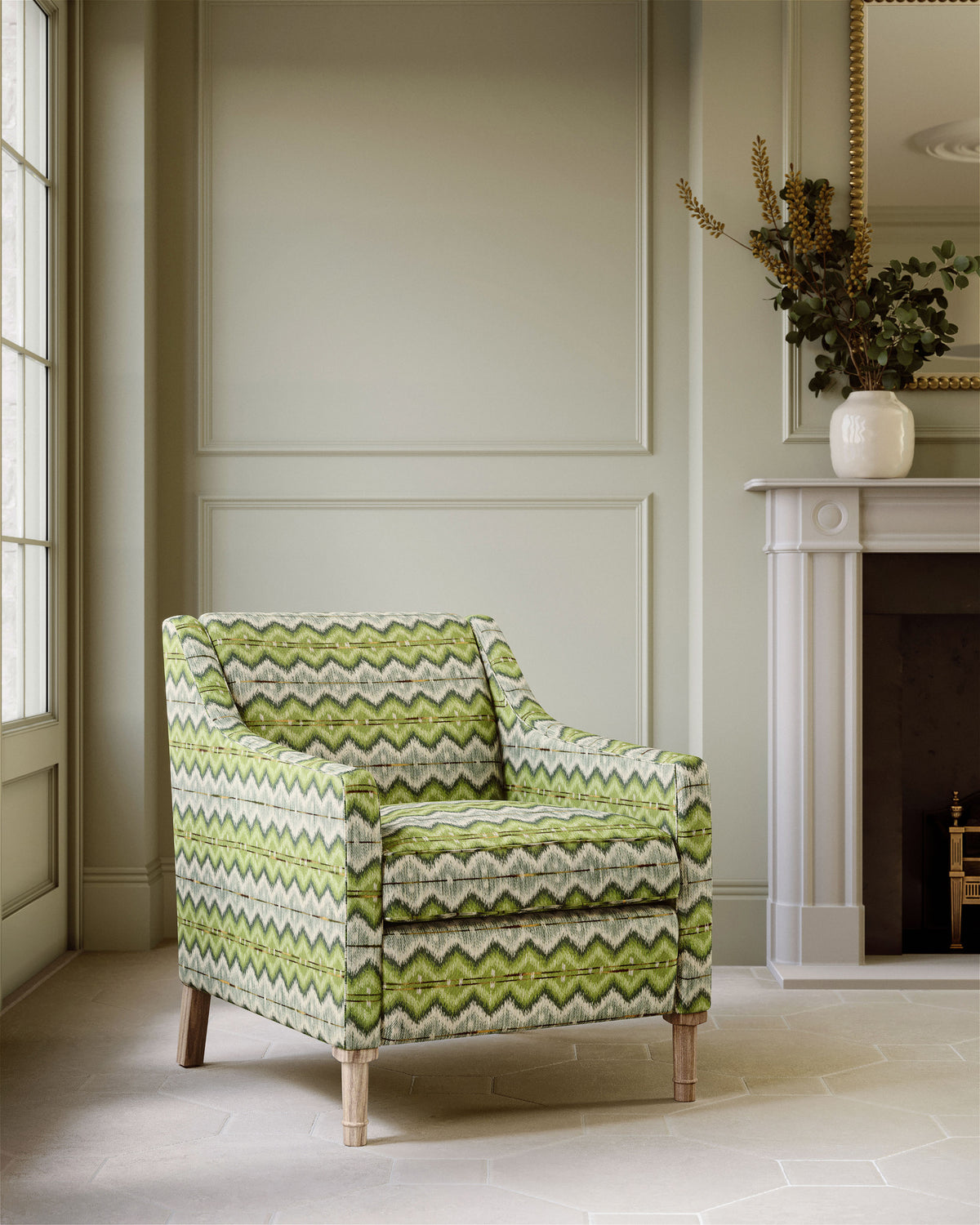 James Hare Mirage Green Made to Measure Curtains