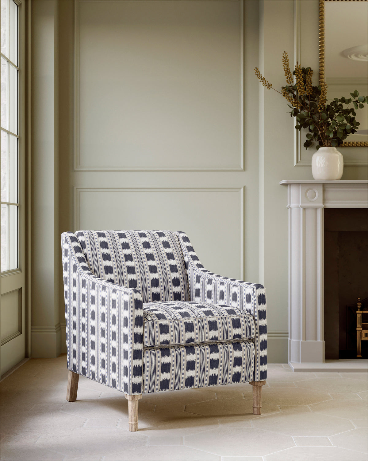 James Hare Paxton Blue Made to Measure Curtains