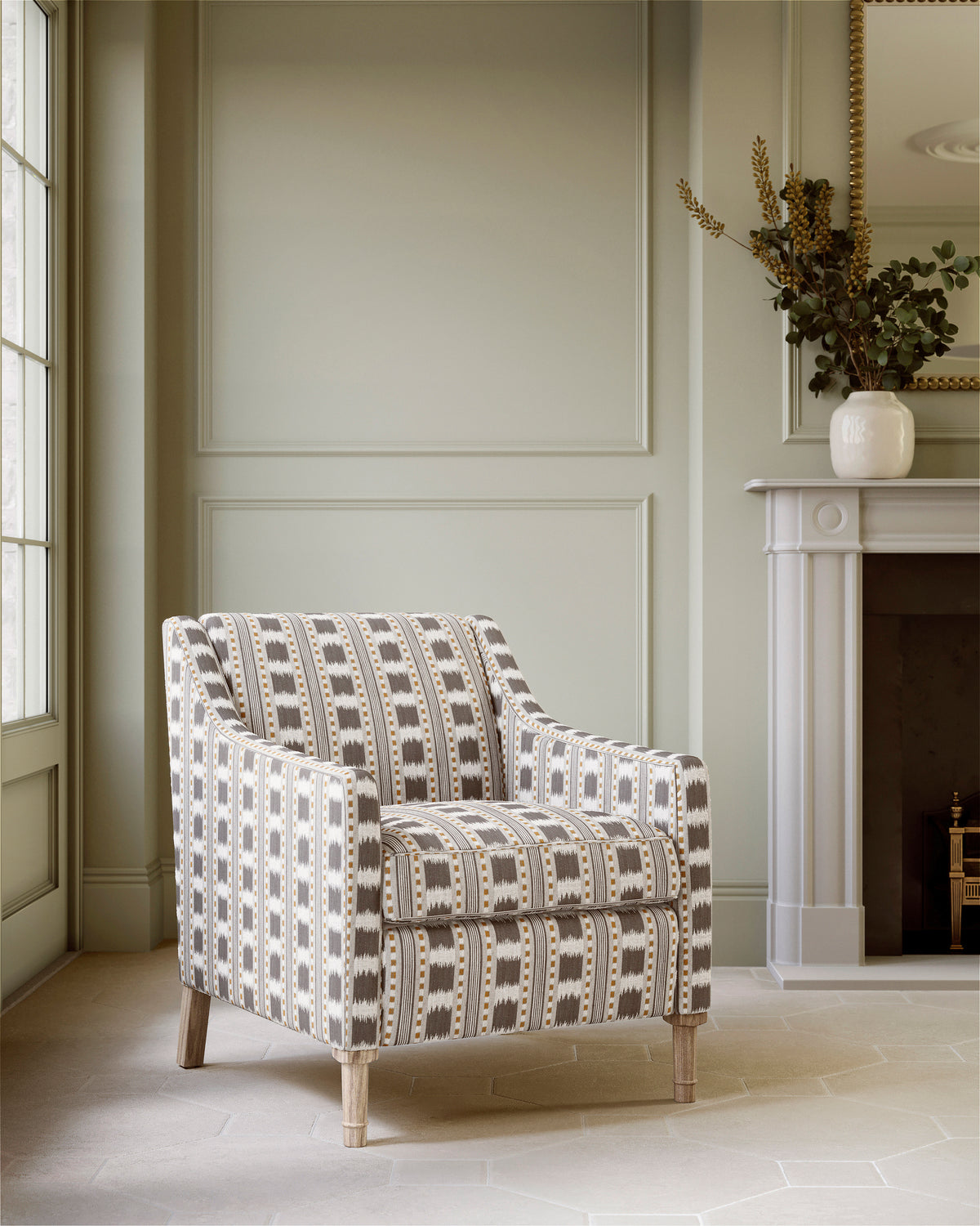 James Hare Paxton Charcoal/Amber Made to Measure Roman Blinds