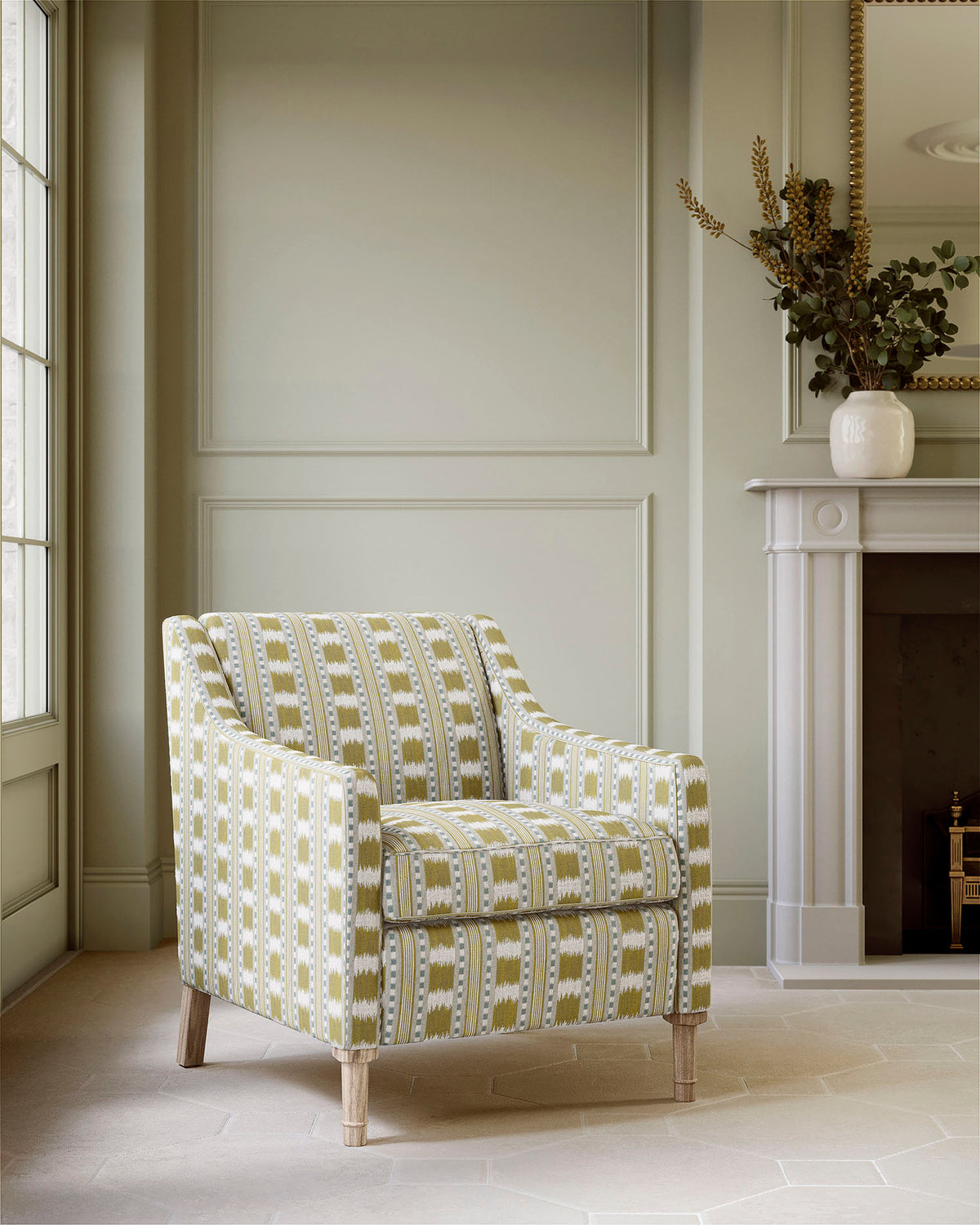 James Hare Paxton Grey/Gold Made to Measure Roman Blinds