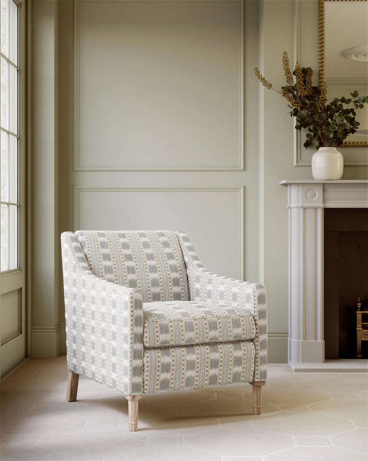 James Hare Paxton Grey/Natural Made to Measure Curtains