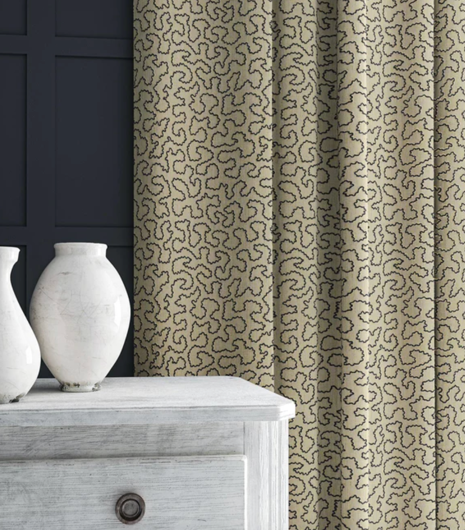 Smoke - Wiggle by Linwood - Fabric, Curtains, Roman Blinds curtain