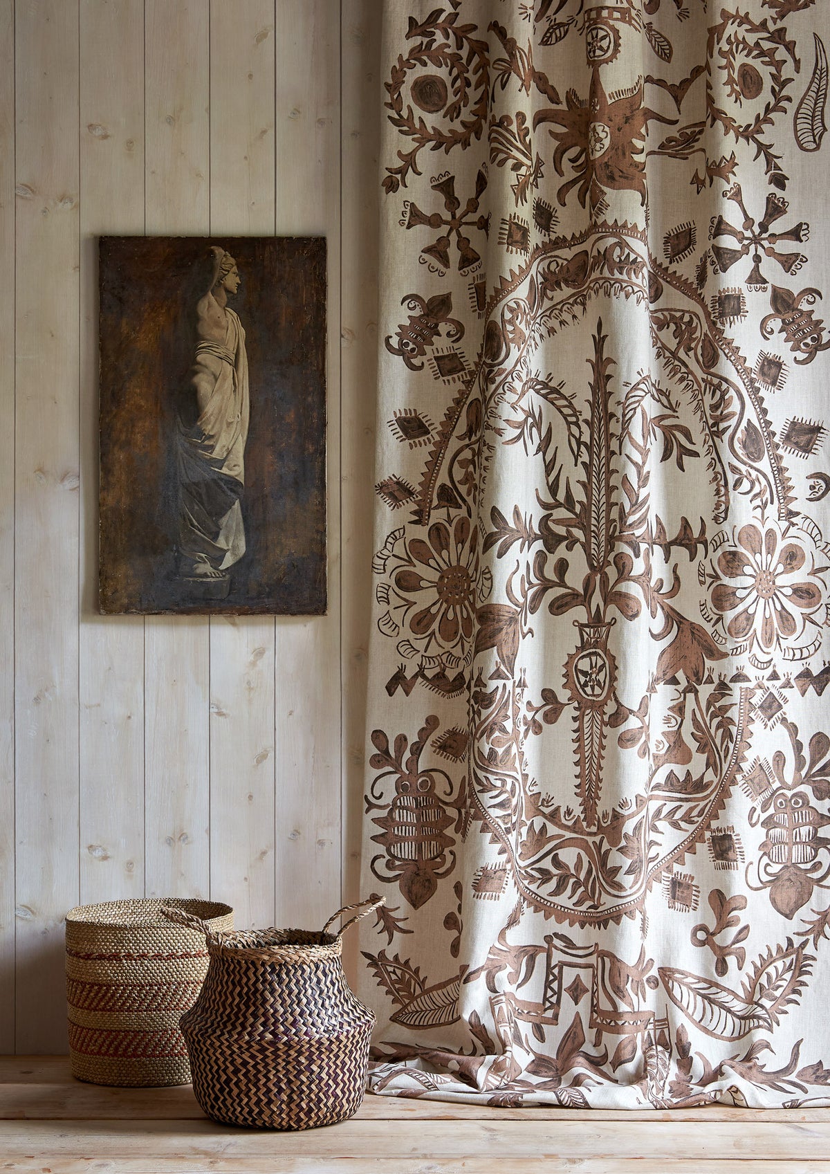 Lewis & Wood Womad LG 100 Henna Made to Measure Curtains – lifestyle photograph